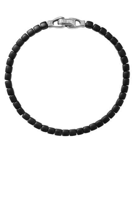 Spiritual Bead Black Onyx Cushion Bracelet